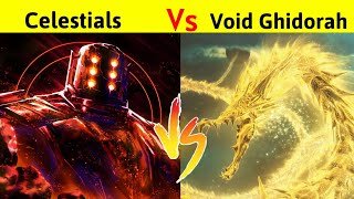 Void Ghidorah vs Celestials  क्या Marvel का Arishem God मार पायेगा सुनहरे dragon को [upl. by Elsinore]