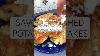 Savory Mashed Potato Pancakes  Make this with your leftover mashed potatoes  shorts [upl. by Stephanus]