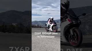 100 mph motorcycle pass in Yellowstone [upl. by Cutler664]