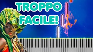 FACCETTA NERA TROPPO FACILE PIANO TUTORIAL  SPARTITO GRATIS [upl. by Lisan]