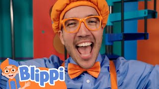 Excavator  BLIPPI  Educational Songs For Kids [upl. by Elinnet618]