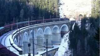 Winterlicher Bahnverkehr am Semmering [upl. by Al]