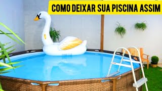 PRIMEIRA LIMPEZA DA PISCINA DE PLÁSTICO [upl. by Ociredef]