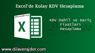 Excel Dersleri  Kolay KDV Hesaplama [upl. by Persian]