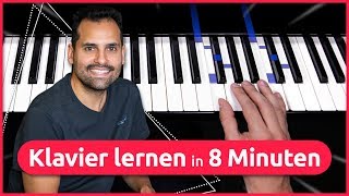 Klavier lernen in nur 8 Minuten So funktionierts [upl. by Ecilef]