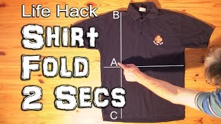 How to Fold a Shirt in Under 2 Seconds [upl. by Gow]