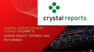 Part 01 Crystal Report Dynamic Coding Vb6Adding Object TextboxLinePicturebox CoderCampSite PH [upl. by Yelsa317]