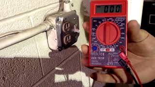 Check to see if wall outlet  plug works with Centech digital multimeter from Harbor Feight [upl. by Nnaear935]