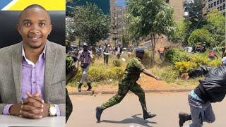 Chaos Outside Milimani Law Courts As Police Engage Gen Zs in Running Battles Morara Kebaso Arrest [upl. by Narol]