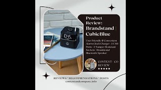 Review of Brandstand • CubieBlue • User Friendly amp Convenient Alarm Clock Charger [upl. by Aremaj687]