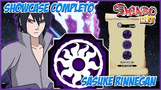 Showcase completo del Rinnegan de Sasuke Raion Rengoku  Shindo Life [upl. by Iek374]