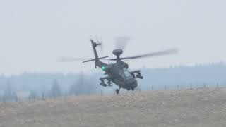 AH64E Apache practising evasion manoeuvres at RAF Spadeadam [upl. by Gorski339]