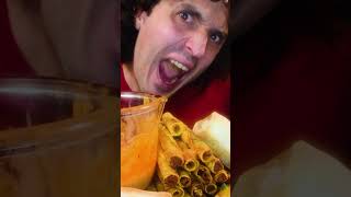 EATING BURRITOS TAQUITOS AND CHEESE SAUCE asmr mukbang 먹방 [upl. by Zetnom]