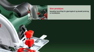 Bosch sirkelsag PKS 55 A Full kontroll gir rett og nøyaktig saging [upl. by Jemy340]