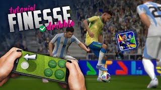 Finesse Dribble Skill Tutorial in eFootball 2024 Mobile  Classic  Touch amp Flick [upl. by Olyhs595]