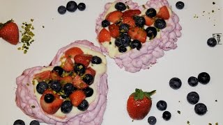 Muttertag Rezept Das beste Dessert zum Muttertag Baiser Herzen [upl. by Shaefer555]