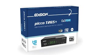 Configuración Edision Picco T265 español Receptor  Sintonizador Terrestre TDT DVBT2 [upl. by Sacrod]