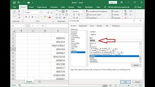 How to Add Zero 00 Before Numbers in MS Excel [upl. by Dulsea]