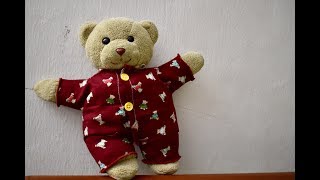 how to make sewing pattern for teddy bear pjs [upl. by Nudnarb]