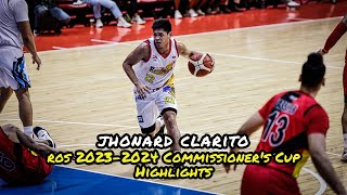 Jhonard Clarito ROS 20232024 PBA Commissioners Cup Highlights [upl. by Ierbua]