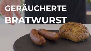 Geräucherte Bratwurst  Fränkische Bauernbratwurst einfach lecker [upl. by Elleimac]