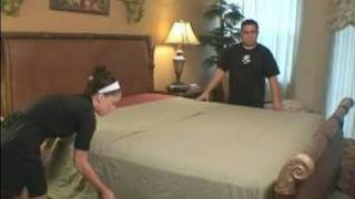 How to Make a Bed  How to Put Flat Sheets on Beds [upl. by Hebner]