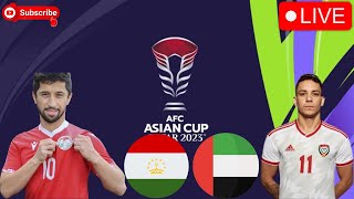 Tajikistan vs UAE United Arab Emirates  Watch Along and Live Reaction AFC ASIAN CUP [upl. by Cacka]