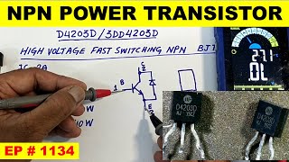 1134 Testing D4203 high voltage fastswitching NPN power transistor [upl. by Eardna]