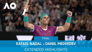 Rafael Nadal v Daniil Medvedev Extended Highlights Final  Australian Open 2022 [upl. by Coulter594]