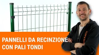 La recinzione a pannelli modulari con pali tondi che sostituisce la rete [upl. by Ronny]