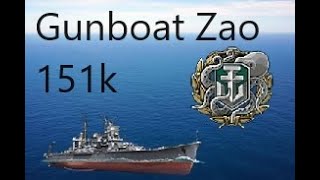 World of Warships Blitz  Zao My Best GameGunboat Style [upl. by Indys]