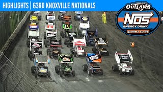 World of Outlaws NOS Energy Drink Sprint Cars  Knoxville Raceway  August 10 2024  HIGHLIGHTS [upl. by Valentino201]