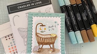 Live Crafting with the Cradled in Love stamp set  SaleABration 2024 [upl. by Ayouqat169]