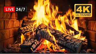 Fireplace with Crackling Fire Sounds 🔥 Cozy Fireplace 4K Fireplace Noises for Sleep [upl. by Piggy884]