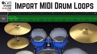 How to import MIDI drum loops in GarageBand iOS iPad iPhone [upl. by Firehs24]