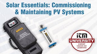 SOLAR ESSENTIALS  Commissioning amp Maintaining PV Systems with Fluke [upl. by Siri930]