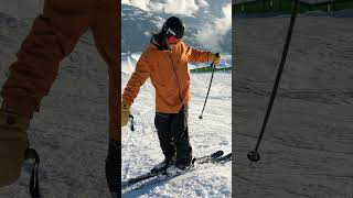 How to 180 Mute Grab on Skis  shorts [upl. by Tia724]