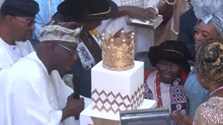 OLUSEGUN OBASANJO AND KASHIM SHETTIMA CELEBRATE OBA SIKIRU ADETONA AWUJALE 90th YEAR BIRTHDAY [upl. by Amarette]