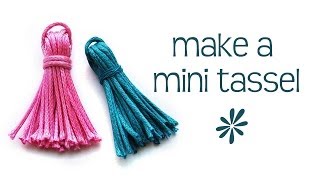 Make a mini tassel  craft tutorial [upl. by Julina29]