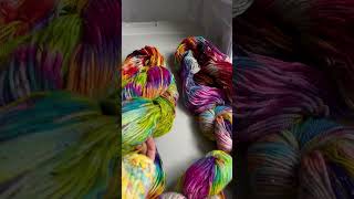 Hand dyed yarn fiberart crochet youtubeshorts youtube shorts yarn knitting smallbusiness [upl. by Isla186]