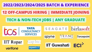 TCS  12 Off Campus Hiring  202220232024 batch amp Experience  Any Graduate [upl. by Lewert]