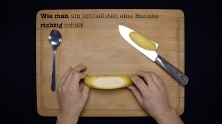 wie man richtig SCHNELL EINE BANANE SCHÄLT Lifehack [upl. by Leahcir]