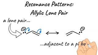 Resonance Patterns Allylic Lone Pair [upl. by Norvall582]