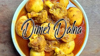 Dimer Dalna  Indian Egg Curry Bengali Style  Bengali Egg Curry [upl. by Eliezer]