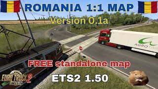 ETS2 ROMANIA 11 SCALE STANDALONE MAP v01a [upl. by Annalla]