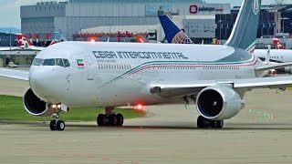 FullHD Ceiba Intercontinental Boeing 767300ER takeoff at GenevaGVALSGG [upl. by Rammaj]