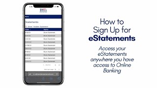 How to Sign up for eStatements  Mobile [upl. by Ecirtak699]