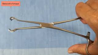 Gynecology Babcock forceps instrument uses real [upl. by Munshi31]