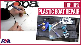 PLASTIC BOAT REPAIR  Top Tips from Topper International  Equipment and Process [upl. by Attiuqehs443]