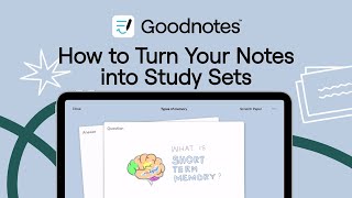 How to Turn Your Notes into Flashcards with Study Sets in Goodnotes [upl. by Ruffo]